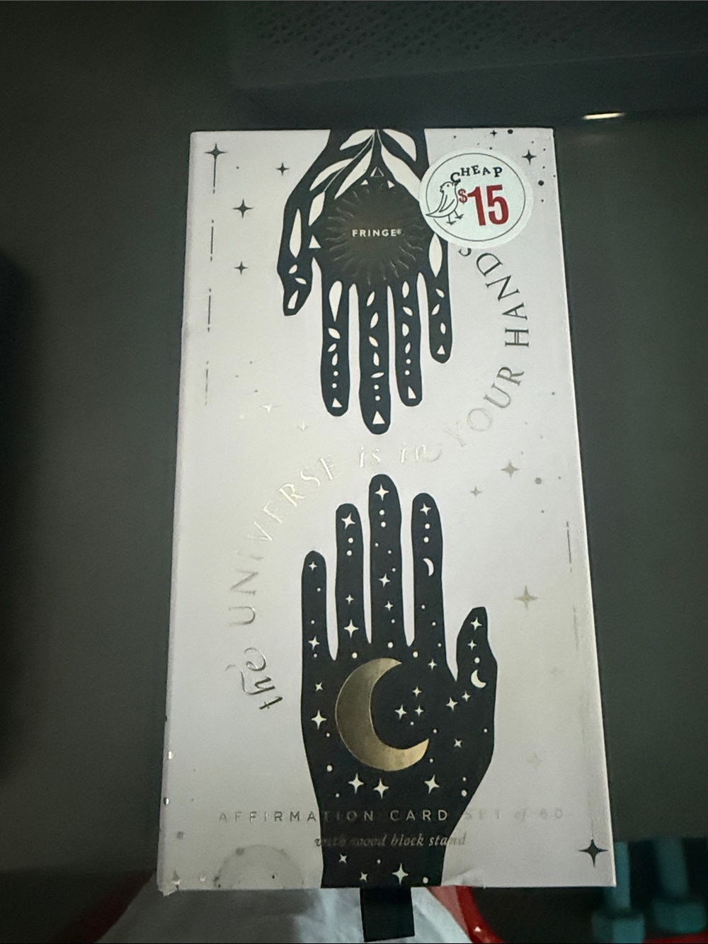 Fringe Studio Black & Gold Celestial Affirmation Cards